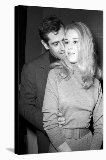 Jane Fonda Et Roger Vadim During the Shooting of the Movie "La Curée"-Richard Bouchara-Stretched Canvas