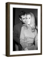 Jane Fonda Et Roger Vadim During the Shooting of the Movie "La Curée"-Richard Bouchara-Framed Photographic Print