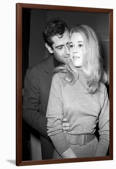 Jane Fonda Et Roger Vadim During the Shooting of the Movie "La Curée"-Richard Bouchara-Framed Photographic Print