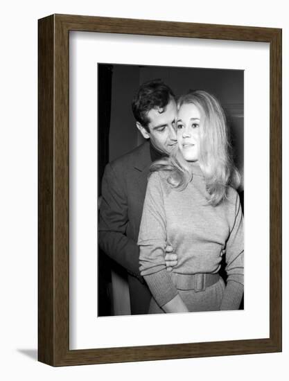 Jane Fonda Et Roger Vadim During the Shooting of the Movie "La Curée"-Richard Bouchara-Framed Photographic Print