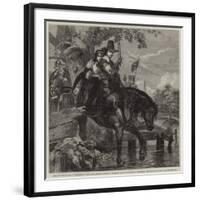 Jane Lane Assisting Charles II to Escape after the Battle of Worcester-Edgar Melville Ward-Framed Giclee Print