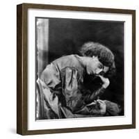 Jane Morris, Posed by Dante Gabriel Rossetti, 1865 (Albumen Print)-John R. Parsons-Framed Giclee Print