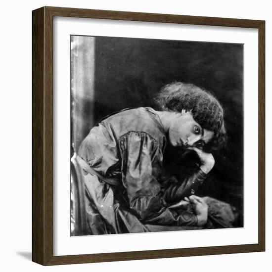 Jane Morris, Posed by Dante Gabriel Rossetti, 1865 (Albumen Print)-John R. Parsons-Framed Giclee Print