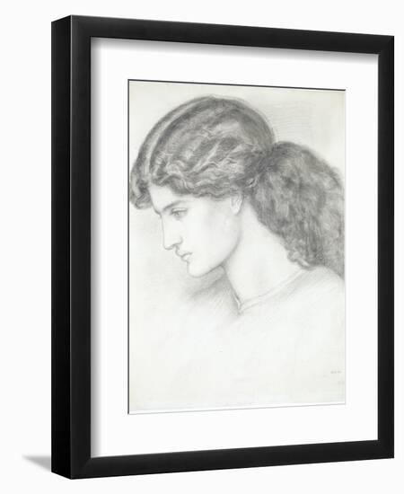 Jane Morris, the Wife of William Morris-Dante Gabriel Rossetti-Framed Giclee Print