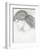 Jane Morris, the Wife of William Morris-Dante Gabriel Rossetti-Framed Giclee Print