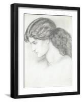 Jane Morris, the Wife of William Morris-Dante Gabriel Rossetti-Framed Giclee Print