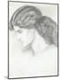 Jane Morris, the Wife of William Morris-Dante Gabriel Rossetti-Mounted Giclee Print