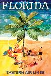 Florida - Eastern Air Lines - Sunbathers around Palm Tree-Jane Oliver-Art Print