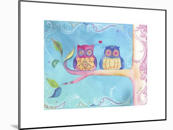 Jane Owl Pair-null-Mounted Giclee Print