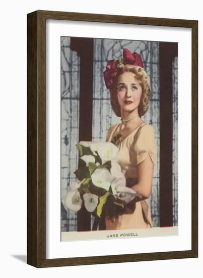 Jane Powell, American Actress and Film Star-null-Framed Photographic Print