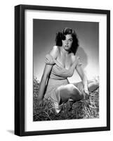 Jane Russell. "The Outlaw" 1943, Directed by Howard Hughes-null-Framed Photographic Print