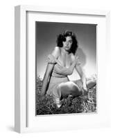 Jane Russell. "The Outlaw" 1943, Directed by Howard Hughes-null-Framed Photographic Print