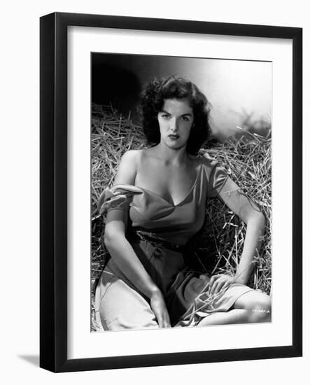 Jane Russell. "The Outlaw" 1943, Directed by Howard Hughes-null-Framed Photographic Print