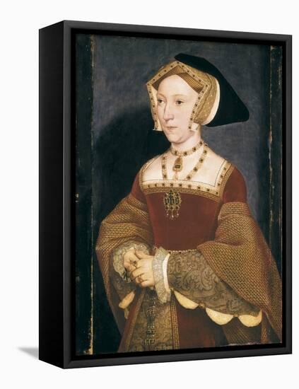 Jane Seymour, Queen of England-Hans Holbein the Younger-Framed Stretched Canvas