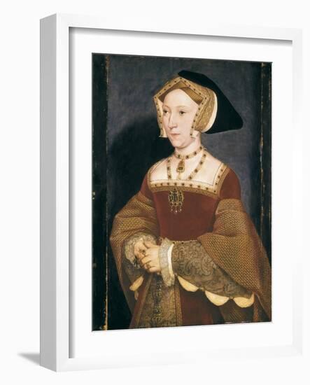 Jane Seymour, Queen of England-Hans Holbein the Younger-Framed Art Print