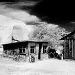 Double Exposure of Guitar and Rocks-Janell Davidson-Photographic Print