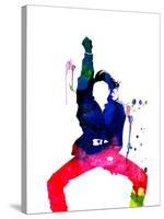 Janet Jackson Watercolor-Lana Feldman-Stretched Canvas