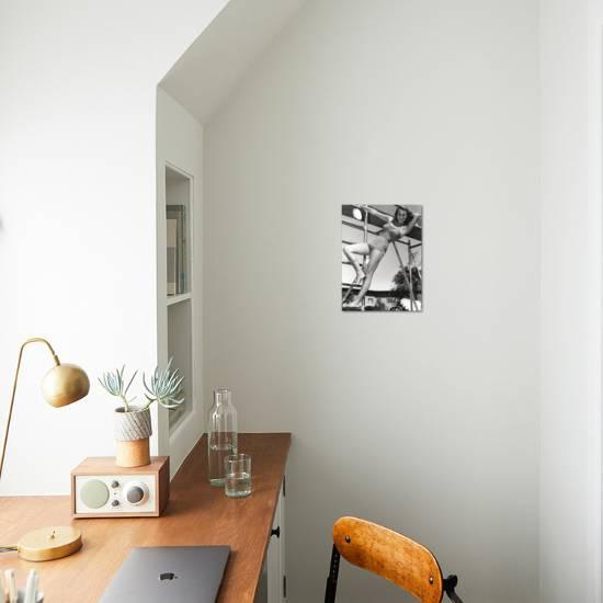 Janet Leigh Posed On The Steel Ladder In Grey Silk One Piece Swimsuit Photo Movie Star News Allposters Com