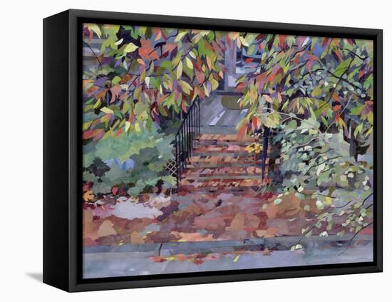 Janet's Steps, Cambridge, Massachusetts-Christine McKechnie-Framed Stretched Canvas