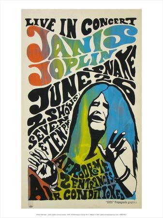 Janis Joplin concert poster, 1970' Poster - Unknown | AllPosters.com