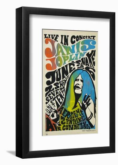 Janis Joplin concert poster, 1970-Unknown-Framed Art Print