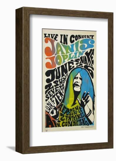 Janis Joplin concert poster, 1970-Unknown-Framed Art Print