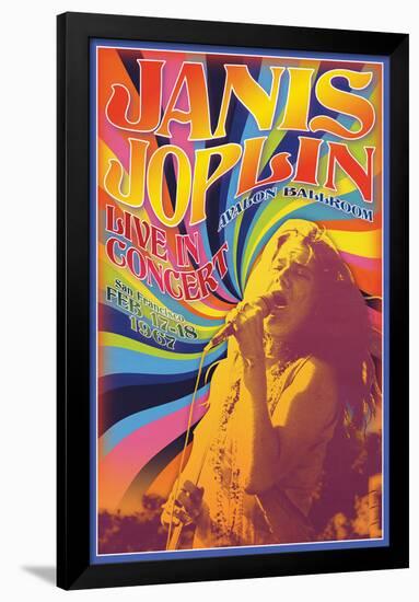 Janis Joplin - Concert-Matthew de la Tour-Framed Poster