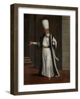 Janissary Aga, Commander-In-Chief of the Janissaries-Jean Baptiste Vanmour-Framed Art Print