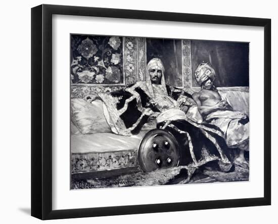 Janissary Seated Next to a Eunuch-null-Framed Giclee Print