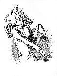 Franz Liszt - caricature-Janos Janko-Mounted Giclee Print