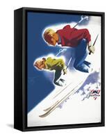 Jantzen by Binder Man and Women, Ski 1947-null-Framed Stretched Canvas