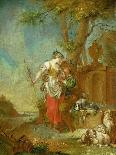 Shepherd and Shepherdess-Januarius Zick-Framed Giclee Print