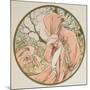 January, 1899 (Detail)-Alphonse Mucha-Mounted Giclee Print