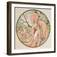 January, 1899 (Detail)-Alphonse Mucha-Framed Giclee Print