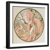 January, 1899 (Detail)-Alphonse Mucha-Framed Giclee Print