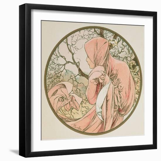 January, 1899 (Detail)-Alphonse Mucha-Framed Giclee Print