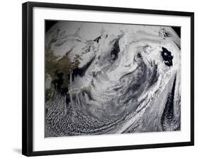 January 2, 2009 - Cloud Simulation of a Single Day Centered over the Middle Pacific-null-Framed Photographic Print