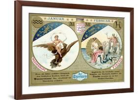 January and February: Aquarius and Pisces-null-Framed Giclee Print