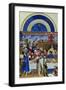 January: Banquet Scene by the Limbourg Brothers (Facsimile Manuscript)-null-Framed Giclee Print