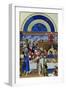 January: Banquet Scene by the Limbourg Brothers (Facsimile Manuscript)-null-Framed Giclee Print