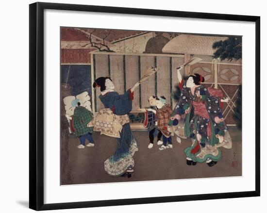 January: Celebrating the New Year, 1860s-Tsukioka Yoshitoshi-Framed Giclee Print