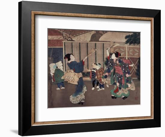 January: Celebrating the New Year, 1860s-Tsukioka Yoshitoshi-Framed Giclee Print