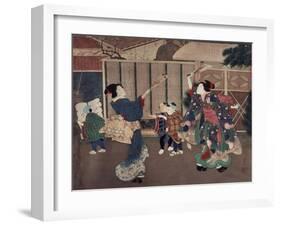 January: Celebrating the New Year, 1860s-Tsukioka Yoshitoshi-Framed Giclee Print