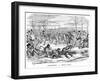 January - Hard Frost, 19th Century-George Cruikshank-Framed Giclee Print