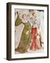 January or Aquarius with Courtiers in Snowball Fight Outside Stenico Castle-Venceslao-Framed Giclee Print