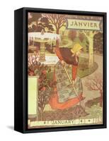 January-Eugene Grasset-Framed Stretched Canvas