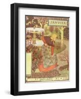 January-Eugene Grasset-Framed Giclee Print