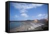 Janubio Salt Work at Night, Lanzarote, Spain-Guido Cozzi-Framed Stretched Canvas
