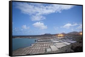 Janubio Salt Work at Night, Lanzarote, Spain-Guido Cozzi-Framed Stretched Canvas
