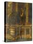 Janvier, signe du Verseau : représentation d'un opéra de Psyché devant la colonnade du Louvre-Charles Le Brun-Stretched Canvas